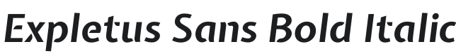 Expletus Sans Bold Italic Font Preview