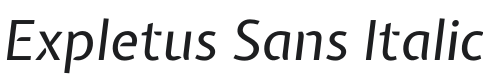 Expletus Sans Italic Font Preview