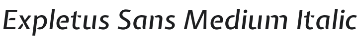 Expletus Sans Medium Italic Font Preview