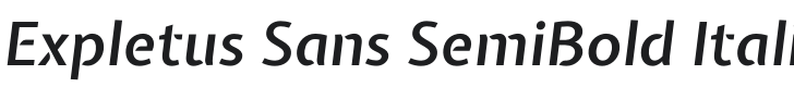 Expletus Sans SemiBold Italic Font Preview