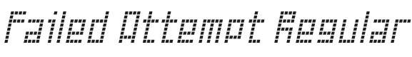 Failed Attempt Font Preview