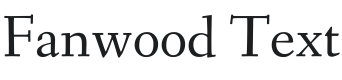 Fanwood Text Font Preview