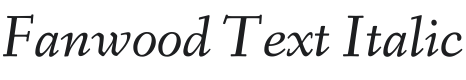 Fanwood Text Italic Font Preview