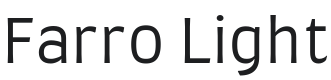 Farro Light Font Preview