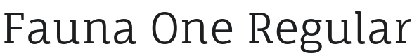 Fauna One Font Preview
