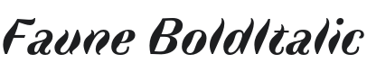 Faune BoldItalic Font Preview