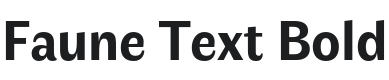 Faune Text Bold Font Preview