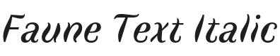 Faune Text Italic Font Preview