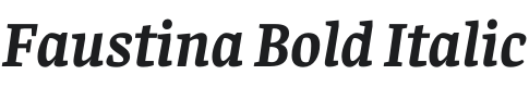 Faustina Bold Italic Font Preview