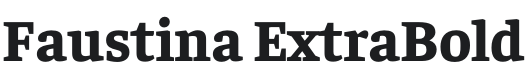 Faustina ExtraBold Font Preview