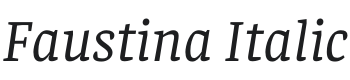 Faustina Italic Font Preview