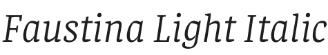 Faustina Light Italic Font Preview