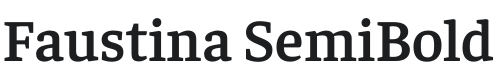Faustina SemiBold Font Preview
