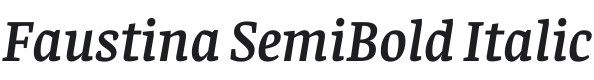 Faustina SemiBold Italic Font Preview