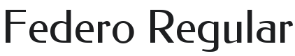 Federo Font Preview