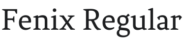 Fenix Font Preview