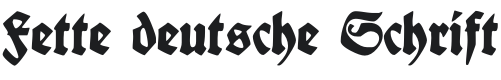 Fette deutsche Schrift Font Preview