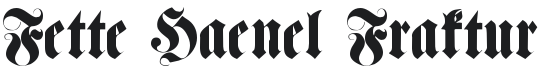 Fette Haenel Fraktur Font Preview