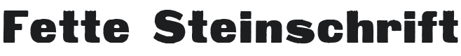 Fette Steinschrift Font Preview
