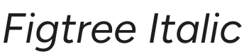 Figtree Italic Font Preview