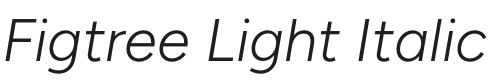 Figtree Light Italic Font Preview