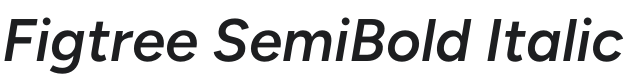Figtree SemiBold Italic Font Preview