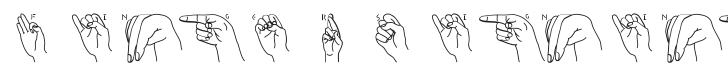 Finger Signing Font Preview