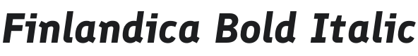 Finlandica Bold Italic Font Preview