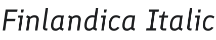 Finlandica Italic Font Preview