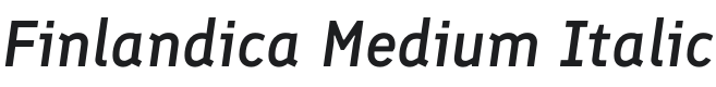 Finlandica Medium Italic Font Preview