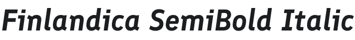 Finlandica SemiBold Italic Font Preview
