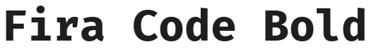 Fira Code Bold Font Preview