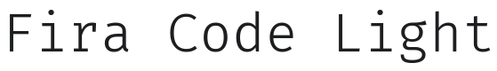 Fira Code Light Font Preview