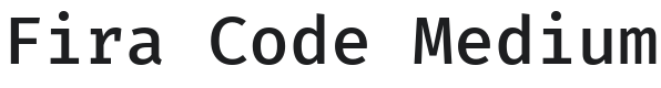 Fira Code Medium Font Preview