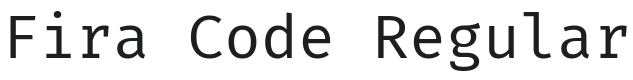 Fira Code Font Preview