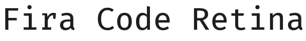 Fira Code Retina Font Preview