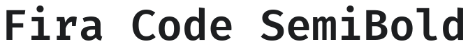 Fira Code SemiBold Font Preview