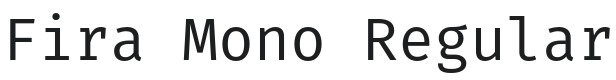 Fira Mono Font Preview