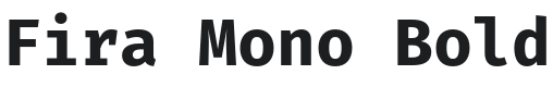 Fira Mono Bold Font Preview