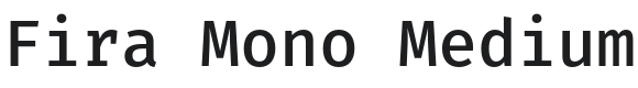 Fira Mono Medium Font Preview