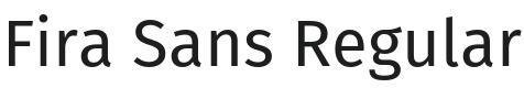 Fira Sans Font Preview