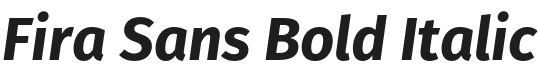Fira Sans Bold Italic Font Preview