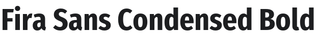 Fira Sans Condensed Bold Font Preview