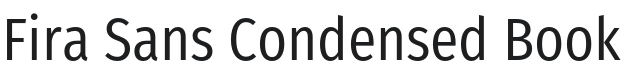Fira Sans Condensed Book Font Preview