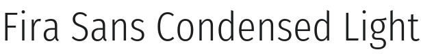 Fira Sans Condensed Light Font Preview
