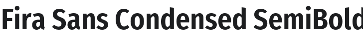 Fira Sans Condensed SemiBold Font Preview