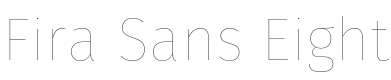 Fira Sans Eight Font Preview