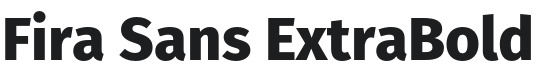 Fira Sans ExtraBold Font Preview