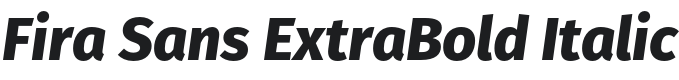 Fira Sans ExtraBold Italic Font Preview