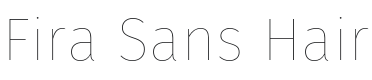Fira Sans Hair Font Preview